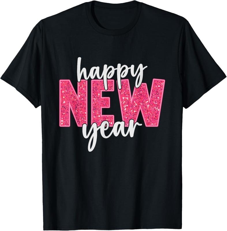 100% Cotton 2025 Happy New Year Celebration 2025 Party Family Matching T-Shirt