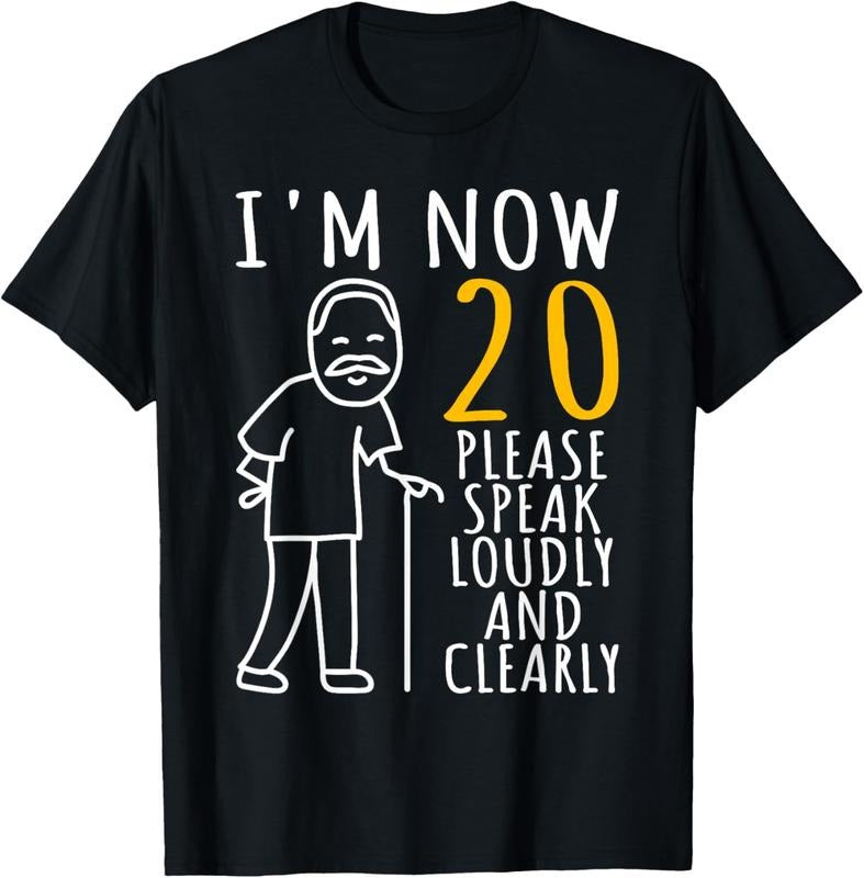 100% Cotton 20th Birthday For Him | I'm Now 20 Years Old | Cool BDay T-Shirt