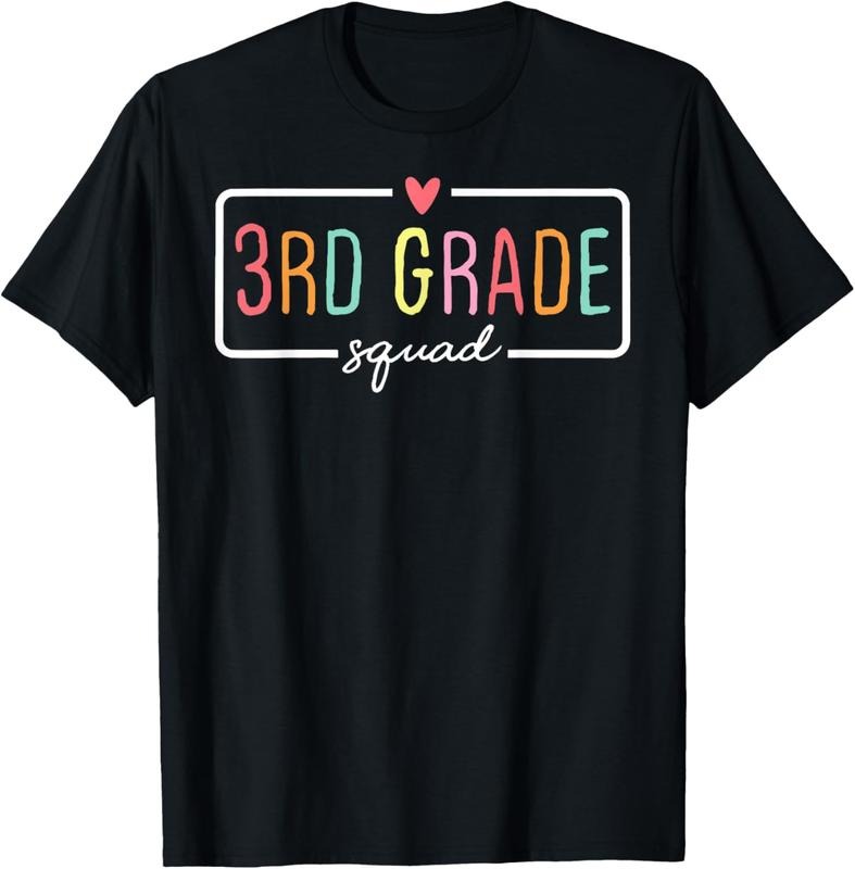 100% Cotton 3rd Grade Team Crew Third Grade Squad Back To School Teacher T-Shirt