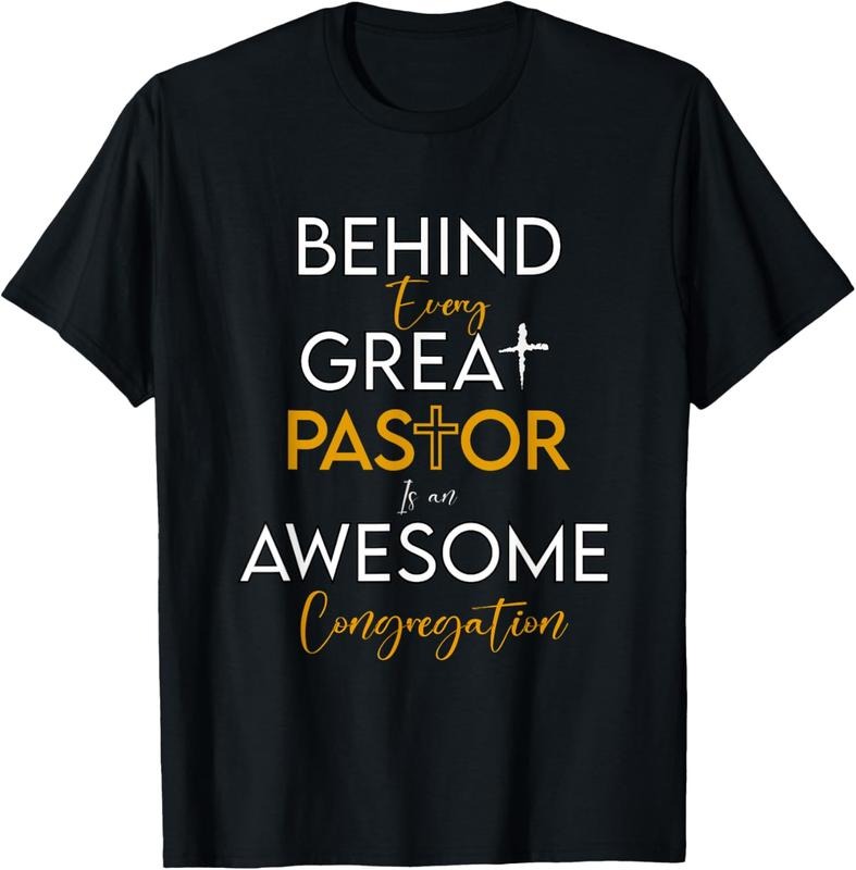 100% Cotton An Awesome Pastor Congregation Christian Preacher Minister T-Shirt