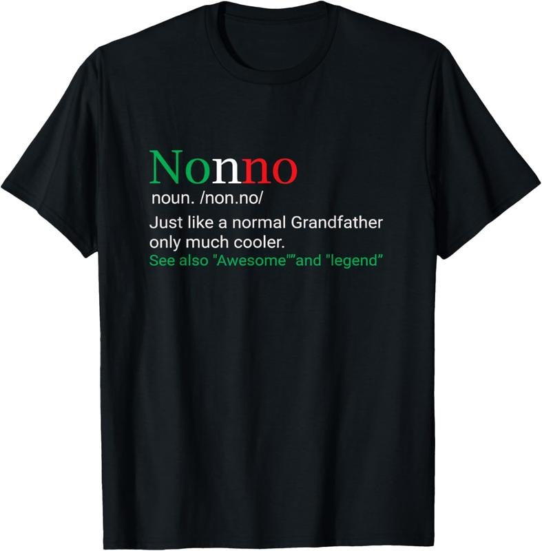 100% Cotton Best Funny Nonno Italian Grandfather Definition Gift T-Shirt T-Shirt