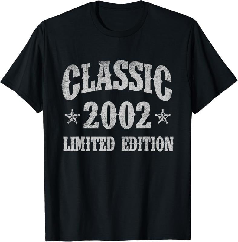 100% Cotton Classic 2002 Limited Edition Year Of Birth Birthday T-Shirt