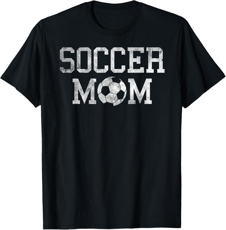 100% Cotton Soccer Mama Clothing Retro Vintage Soccer Mom T-Shirt