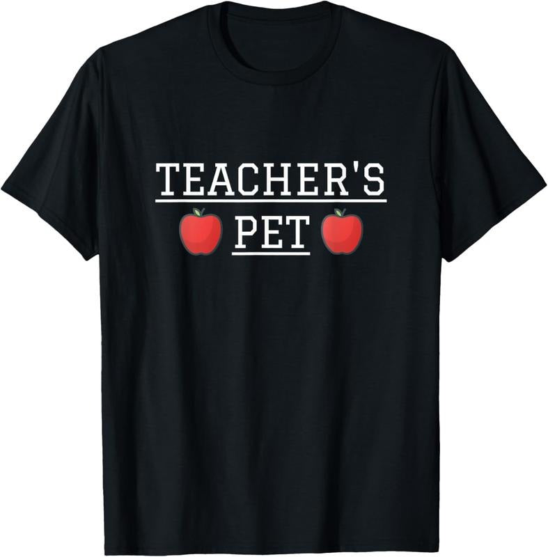 100% Cotton Teachers Pet Graphic Novelty Funny Gift Student School Tee T-Shirt