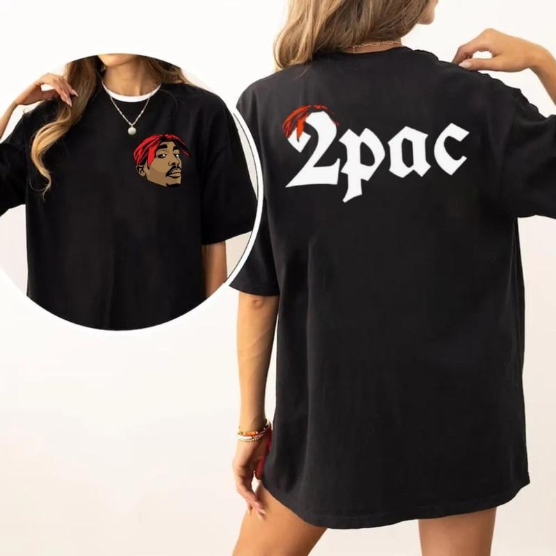 2pac Two Sided Rapper Tee, Hip Hop Rapper Shirt, Tupac Legends Hip Hop Shirt, Gift For Fan, Unisex Short Sleeve Tee