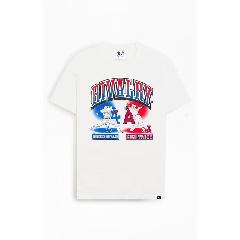 47 Brand Men's LA Baseball Rivalry Dodgers Angels T-Shirt - Multicolor
