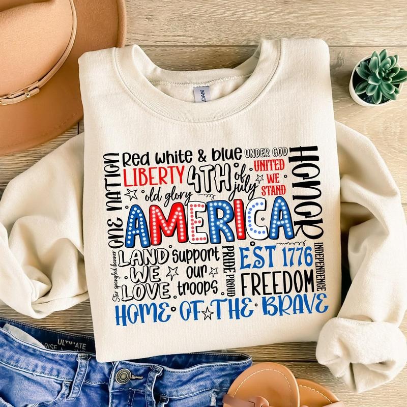 America Shirt, 4th of July Shirt, Digital Download, Bright Doodle, Dalmatian Dots, Independence Day Tee, Mom Shirt Design, 1776 USA Flag