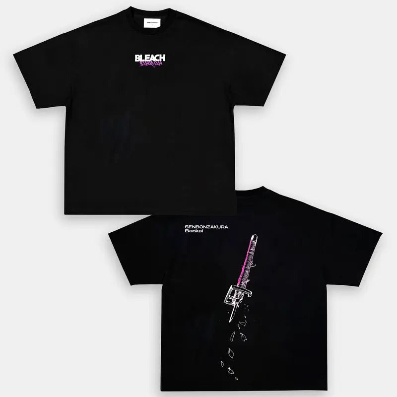 BLEACH Unisex Oversize Anime Manga Heavyweight Cotton T-shirt, Anime Merch, Gift For Anime Fan