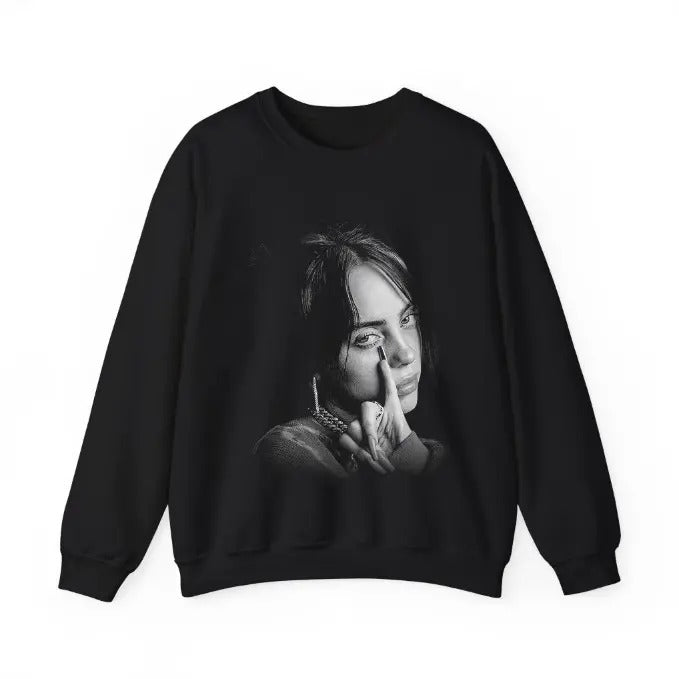 Billieee Eilishhh Sweatshirt, Graphic Tee Craze Sweatshirt