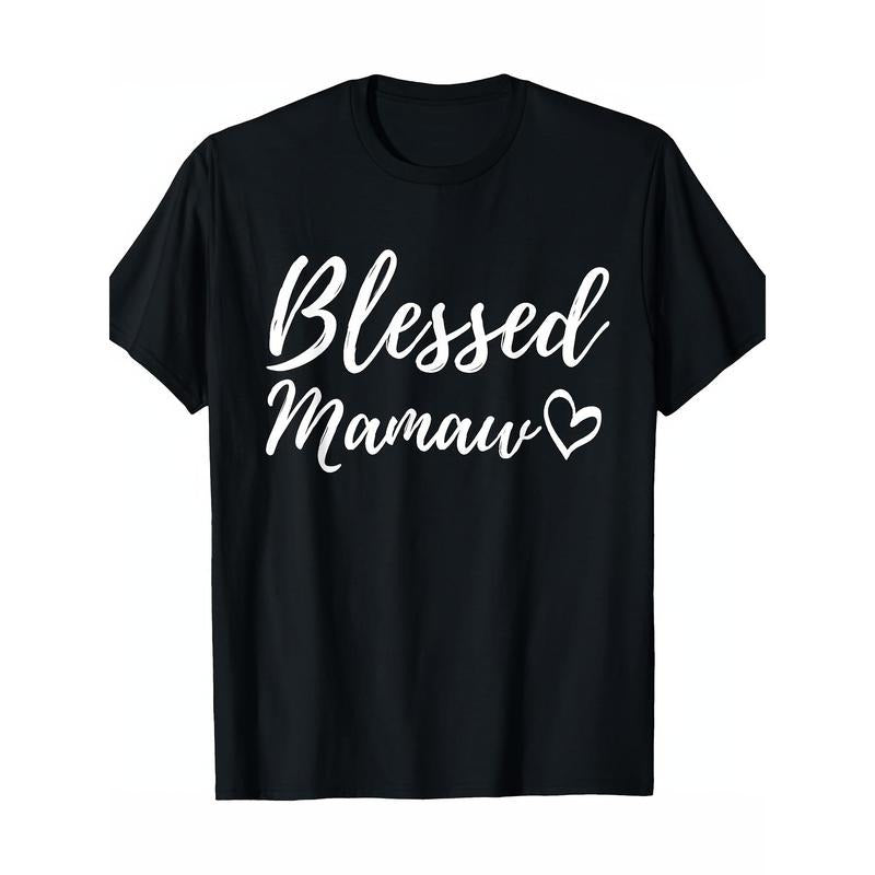 Blessing Mom's Shirt Christmas Family Matching Thanksgiving T-Shirt - Preferred Premium Cotton, Illustrator Printed T-Shirt, DIY Multipurpose Goods, Spring, Summer, Fall and Winter, Best Gift Ideas for Christmas Made in USA
