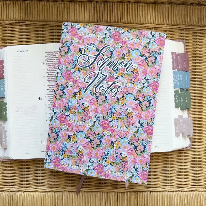 Sermon Notes Pink/Blue Floral