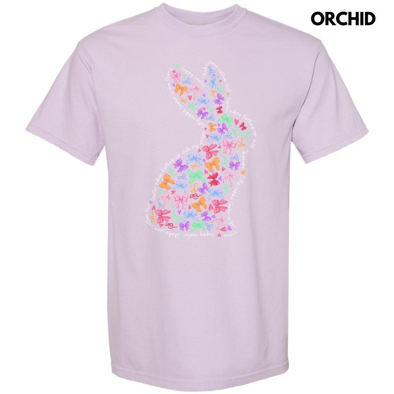 Bow Filled Bunny Comfort Colors T-Shirt 'NLB'