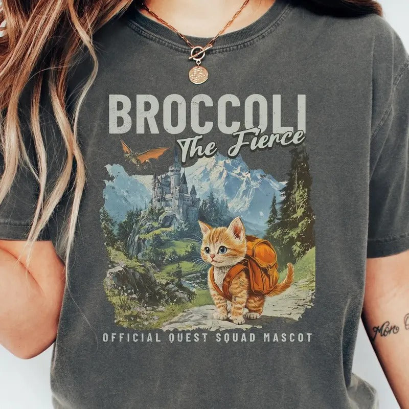 Broccoli the Fierce Shirt, Sworn Protector of the Quest Squad Tee, Fourth Wing Inspired, Fantasy Bookish, Dragon Rider Gift, Ridoc Merch