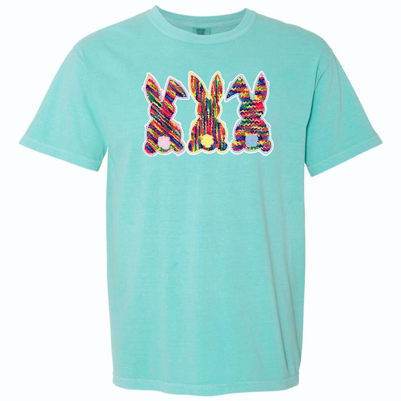 Chenille Bunnies Patch Comfort Colors T-Shirt