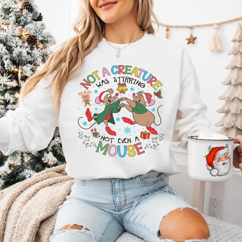 Christmas Sweatshirt, Jaqq And Gu.s G.us Ci.nderel.la Tee - Unisex Fit - Button, Fabric