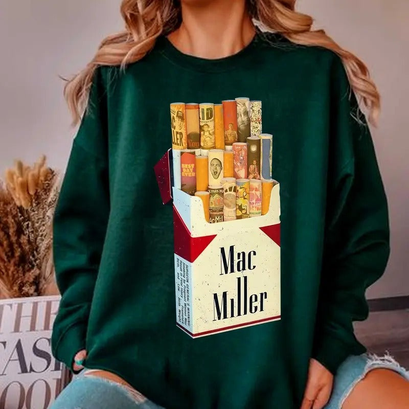 Cigarette Box Vintage Sweatshirt 90s Merch, Trendy Sweatshirt, Graphic Tees, Handmade Clothing, Vintage Sweatshirt, Hip Hop Sweatshirt, Unisex Sweatshirt, Gifts For Fan, Long Sleeve Crewneck Shirt, Gifts For Birthday Mothers Day Christmas Anniversary