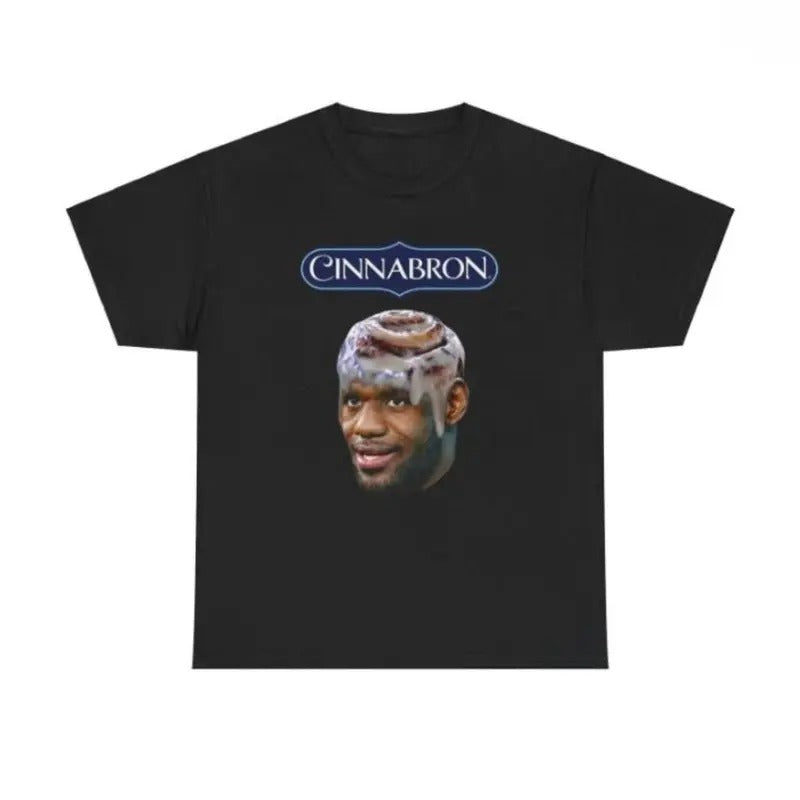 Cinnabron LeBron James Meme Vintage T-Shirt, RAP T-shirt, Vintage RAP T-shirt, Graphic tee, Fashion Cotton, Vintage tee, Merch hip hop shirt