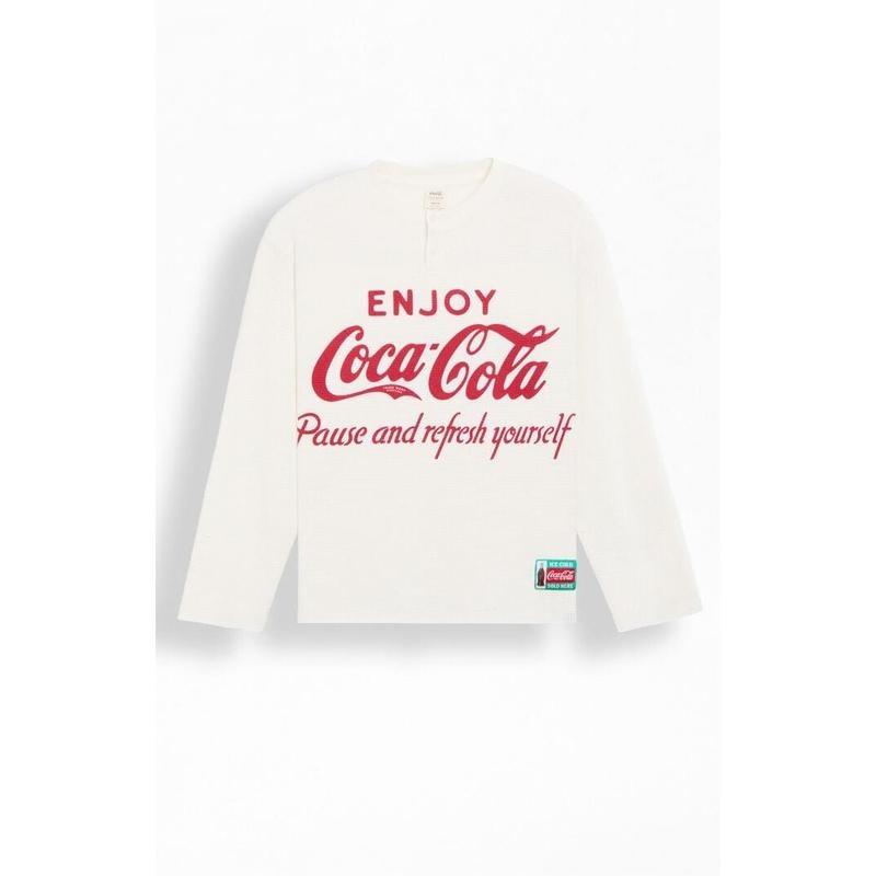 Coca-Cola Men's By PacSun Pause Long Sleeve Waffle Knit T-Shirt - Multicolor