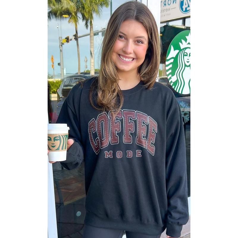 Coffee Mode Graphic Sweatshirt