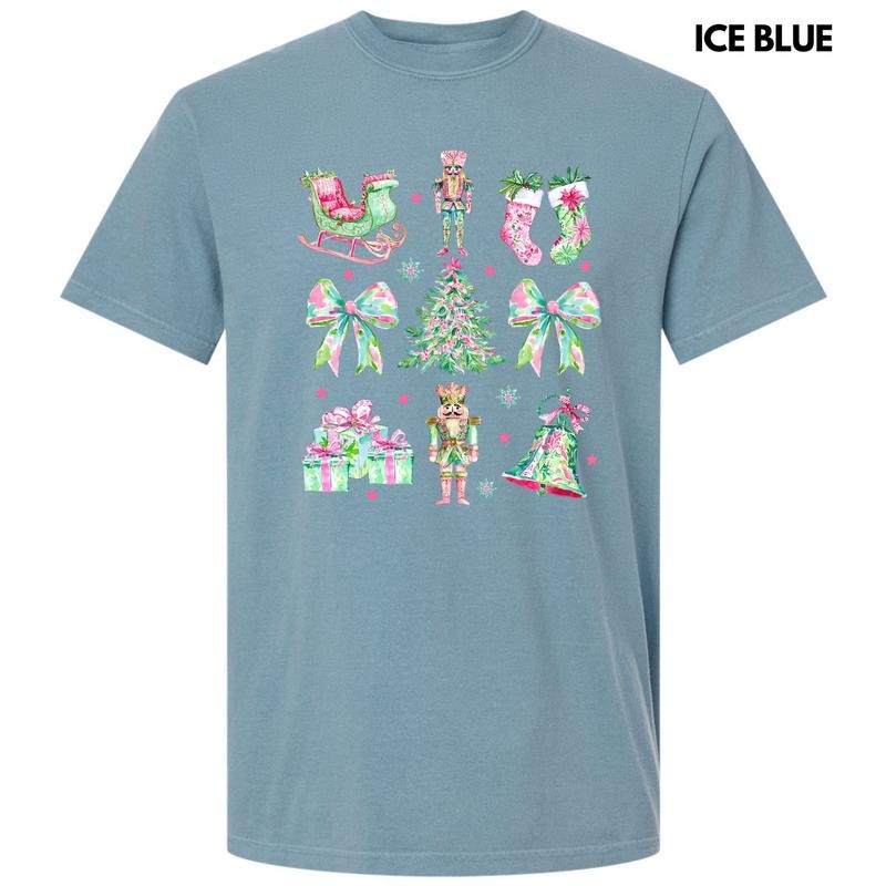 Colorful Christmas Collage Comfort Colors T-Shirt 'NLB'