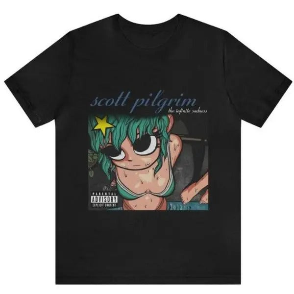Deftones scott pilgrim ramona flowers Cotton Top Unisex Comfort Tee T Shirt, Funny Dumb Tee, Meme Shirt, Menswear Womenswear Streetwear