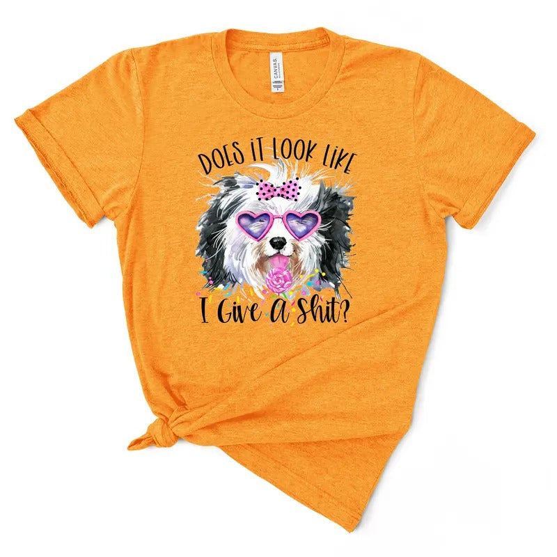 Does It Look Like I Give A Shit - Women's T-Shirt - Soft & Breathable Cotton, Unisex Sizing - Fit - Awareness