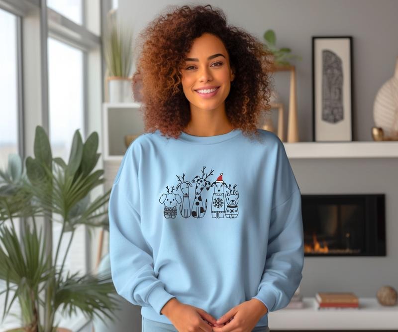Dog Christmas Crewneck Sweatshirt