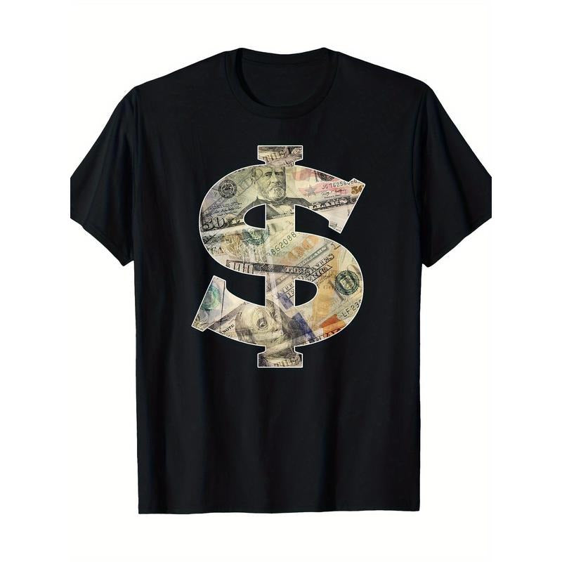 Dollar sign $symbol T-shirt, men's T-shirt made in usa