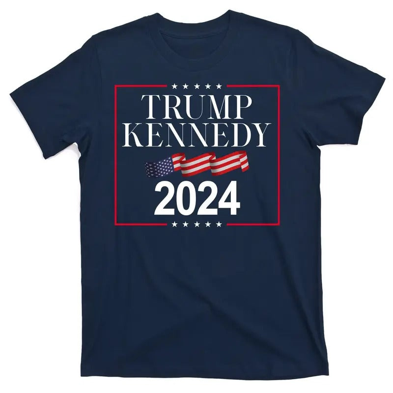 Donald Trump JFK Kennedy 2024 USA United States of America Flag Election T-Shirt