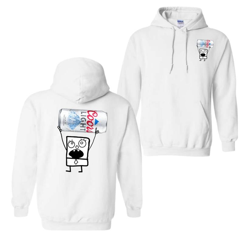 Doodlebob Coors Light Unisex 2 Sides T-Shirt Sweatshirt Hoodie, For Men And Women, Trendy Shirt