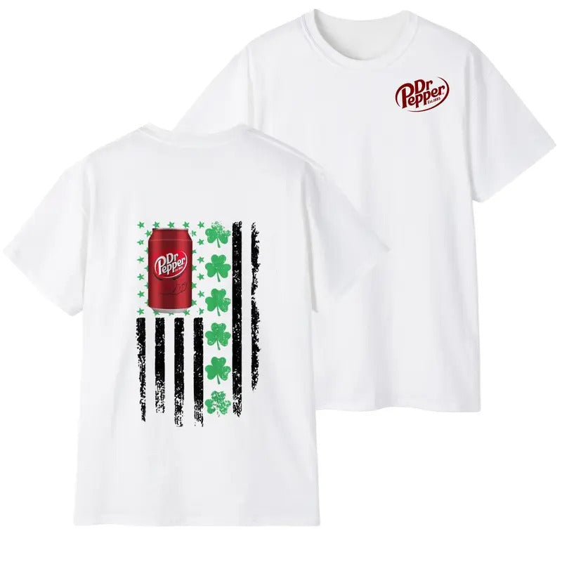Dr. Pepper Flag With Shamrocks For St. Patrick's Day T-Shirt, Unisex Shirt