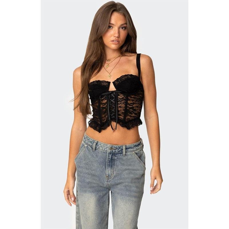 Edikted Women's Josslyn Sheer Lace Corset