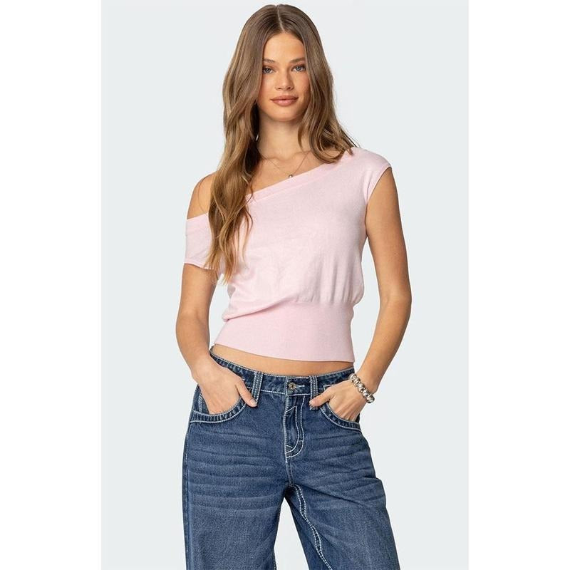 Edikted Women's Michaela Off Shoulder Knit Top