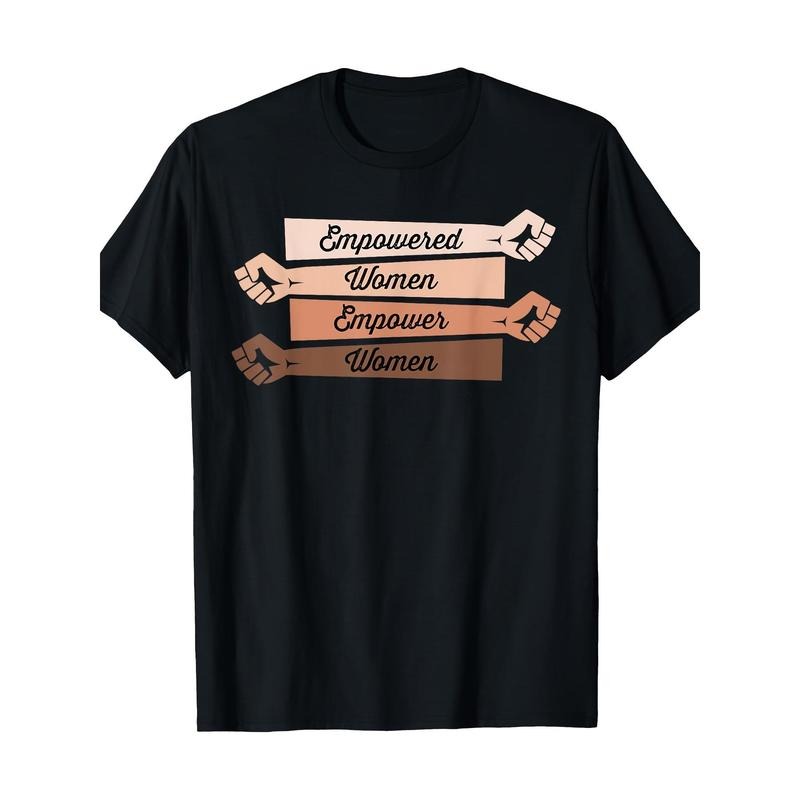 Empower Her" Women's Empowerment Graphic Tee - 100% Cotton, Short Sleeve, Crew Neck, Casual Fit T-Shirt Made in USA