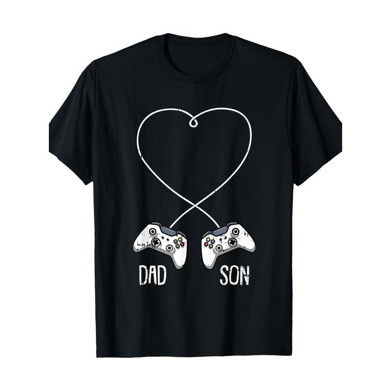 Father-son game Cool video game controller matches players 100% cotton T-shirt Made in USA