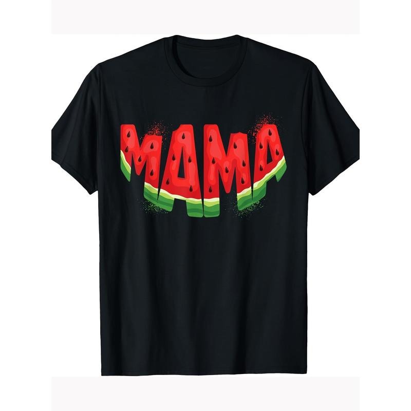 Fun Mom Watermelon Summer Fruit Family Matching Birthday T-shirt 100% cotton T-shirt Made in USA