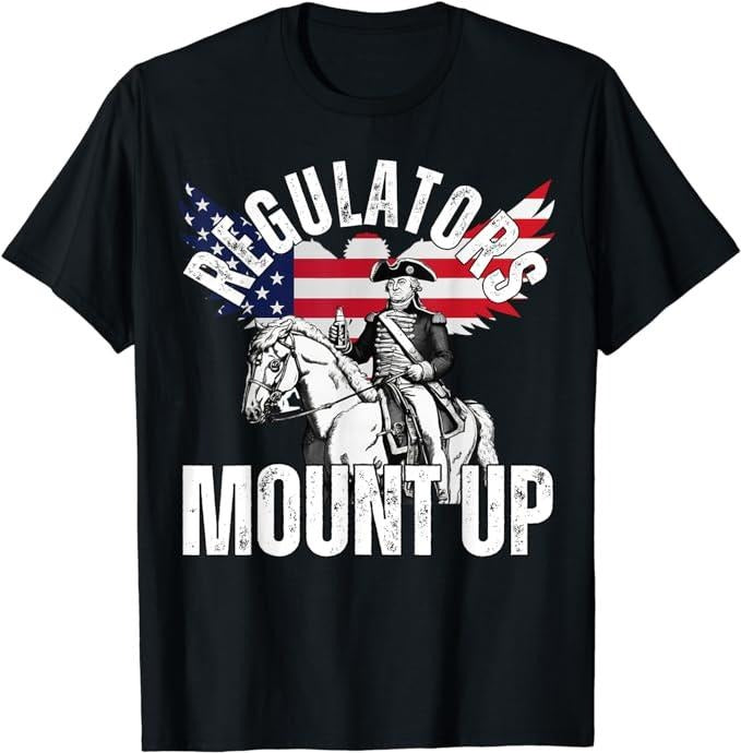 Funny 4th of July Shirts For Men, Regulators Funny 4th of July, Independence Day, Eagle T-Shirt Menswear Top Casual Cotton Basic Fashion