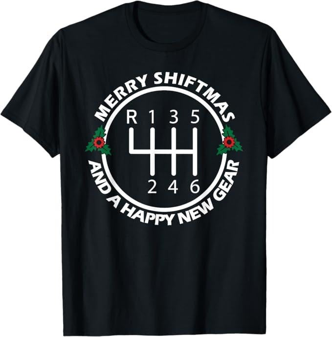 Funny Auto Mechanic Shirt, Car Guy Christmas Funny Auto Racing Mechanic Manual Carguy T-Shirt - Menswear Casual Cotton