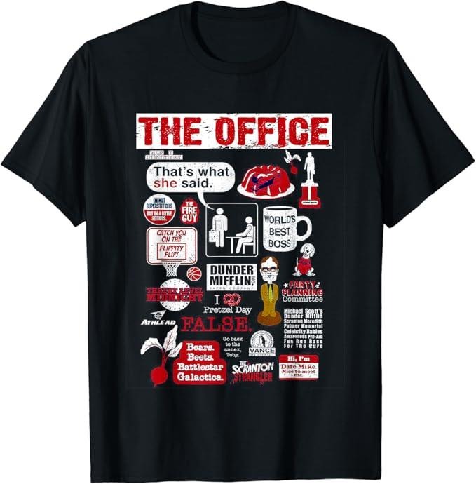 Funny Best Friend Shirts, Gift For Best Friend, The Office Quote Mash-Up Vintage Funny T-Shirt Menswear Top Casual Classic
