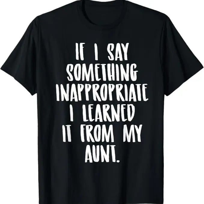 Funny Birthday Shirts, Funny Nephew Niece Gift Tee Aunt Gift Quote Birthday T-Shirt - Menswear Top