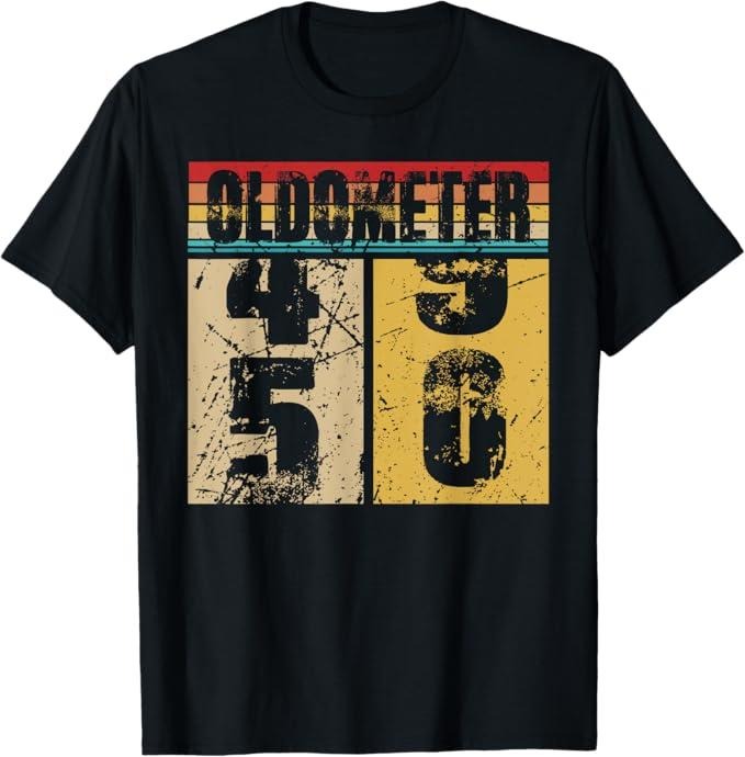 Funny Birthday Shirts, Oldometer 49-50 Shirt Funny 50th Turning 50 Birthday Gift T-Shirt - Menswear Top