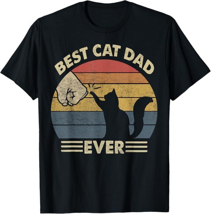Funny Cat Shirts, Cat-Shirt Men Best Cat Dad Ever Funny Dad T-Shirt - Menswear Top