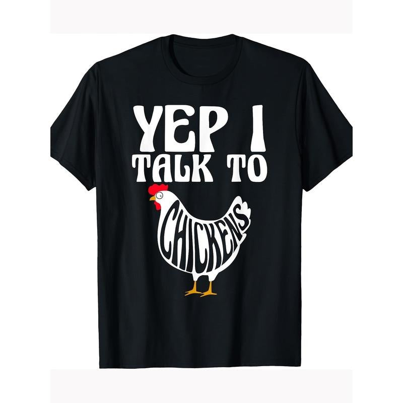 Funny Chicken For Men Women Crazy Chicken Farmer Lovers -220g 100% Cotton-T-Shirt made in usa