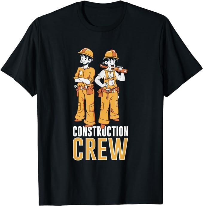 Funny Construction Work Shirts, Construction Crew Worker Teamwork Site T-Shirt Menswear Casual Cottonstyle{n002}2