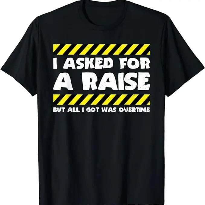Funny Construction Work Shirts, Funny Work Meme Working Overtime Funny Factory Worker T-Shirt Menswear Top Basic Casual Cotton