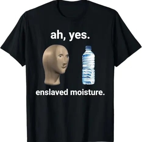 Funny Meme Shirt, Ah Yes Enslaved Moisture Tee, Gift Unisex T-Shirt