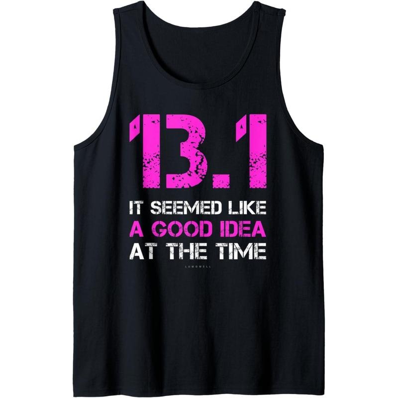 Funny Running Tanks. 13.1 Funny Half Marathon Tank Top Tank Top made in usa