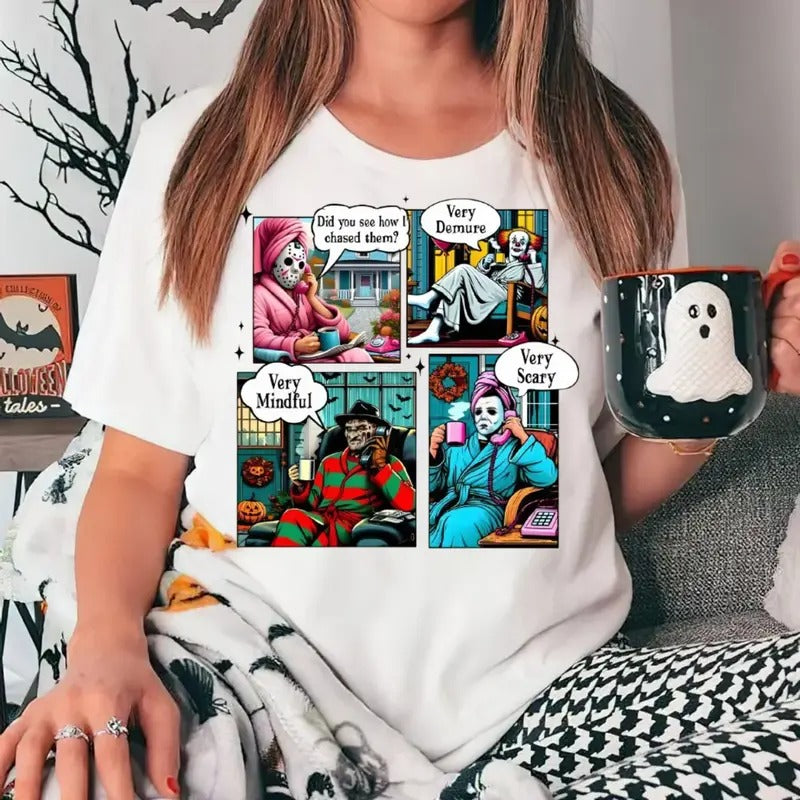 Funny Very Scary Halloween Shirt, Very Demure Halloween Shirt, Halloween Spooky Season,Very Demure Very Mindful Halloween, Unisex Short Sleeve Tee Shirt