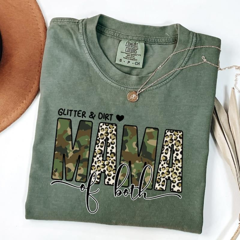Glitter And Dirt Mama Of Both Shirt, Mothers Day Shirt, Cute Mom Shirt, Girl Mama Shirt, Unique Mom Gift, Mommy Tee
