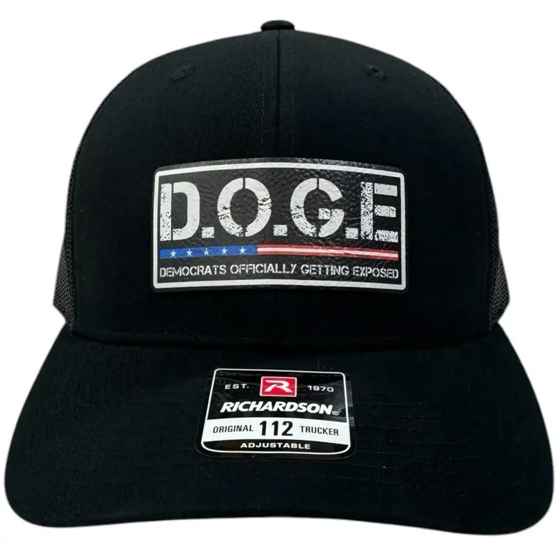 DOGE With Flag on bottom! Available in Flex Fit / Richardson / Flat Bills / Golf Hats